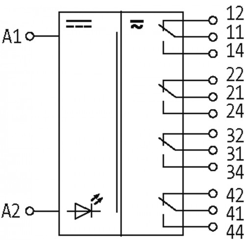 51410 RM 14/24 VAC/DC KL.BZ.N.EN OUTPUT RELAY