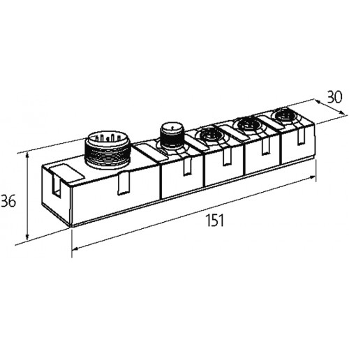 56454 AS-I AND 2X AUX. POWER DISTRIBUTER FOR MASI68