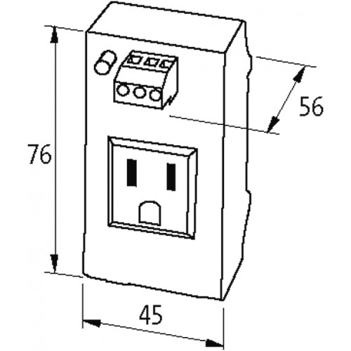 676152 MSVD POWER SOCKET NEMA WITH LED