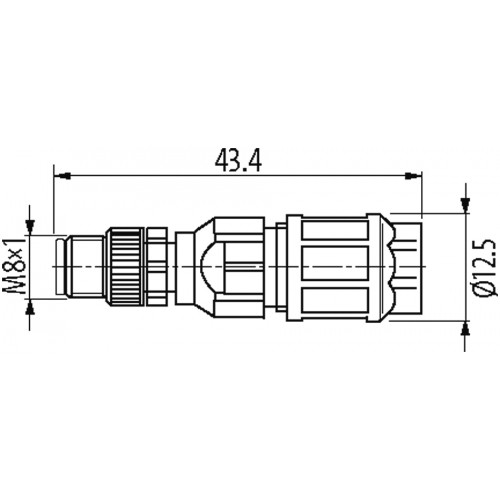 7000-08325-0000000 MOSA M8 male 0° field-wireable (IDC)