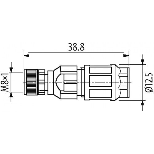7000-08385-0000000 MOSA M8 female 0° field-wireable (IDC)