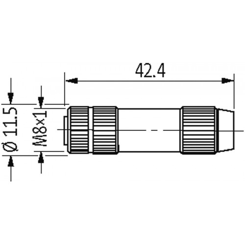 7000-08391-0000000 MOSA M8 FEMALE 0° FIELD-WIREABLE (IDC)