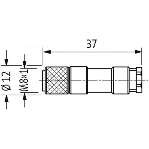 7000-08501-0000000 M8 FEMALE 0° FIELD-WIREABLE (SOLDER PINS)
