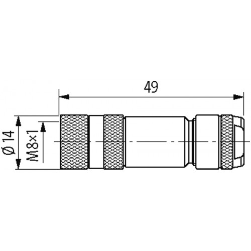 7000-08671-0000000 M8 FEMALE 0° SHIELDED WIREABLE SCREW TERM. 7000-08671-0000000 M8 FEMALE 0° SHIELDED WIREABLE SCREW TERM.