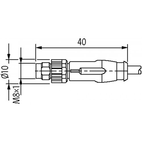 7000-08901-6950150 M8 male 0° with cable 7000-08901-6950150 M8 male 0° with cable