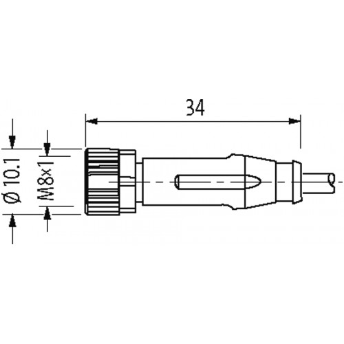 7006-88011-6110500 M8 male 0° / M8 female 0° A-cod. Lite