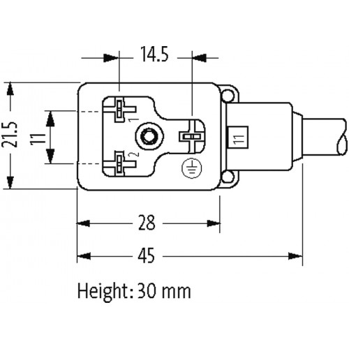 7050-40961-6161000 MQ12 male 0° / MSUD valve plug BI-11mm