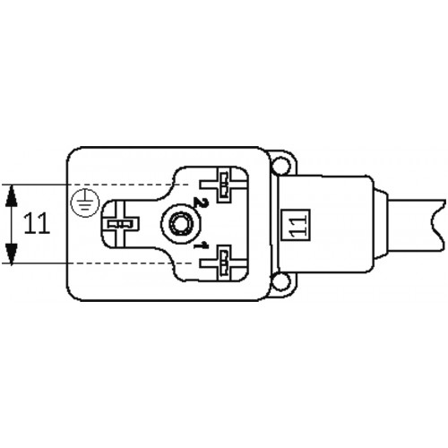 7000-11081-2360500 MSUD valve plug BI-11mm 180° with cable