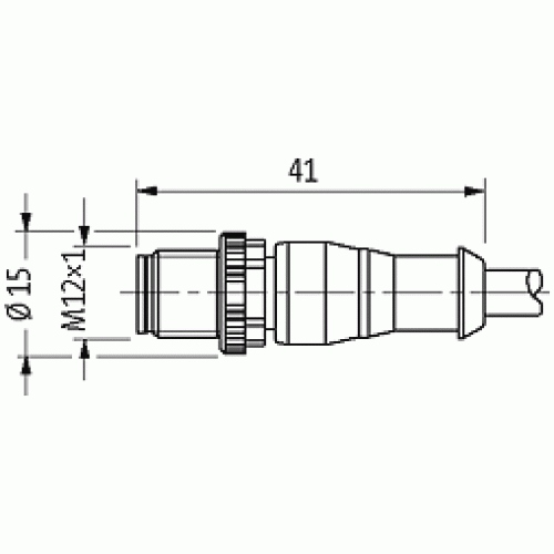 7356-X0017-6540060 T-coupler M12 M 0° / 2x M12 F 0° with cable