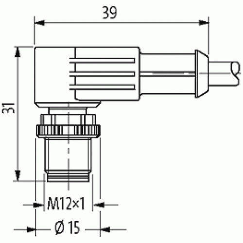 7700-40201-U040100 M12 male 90° / M12 female 0° A-cod.
