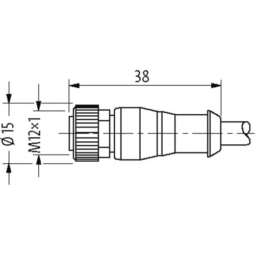 342438 M12 male 0° / M12 female 0° LED