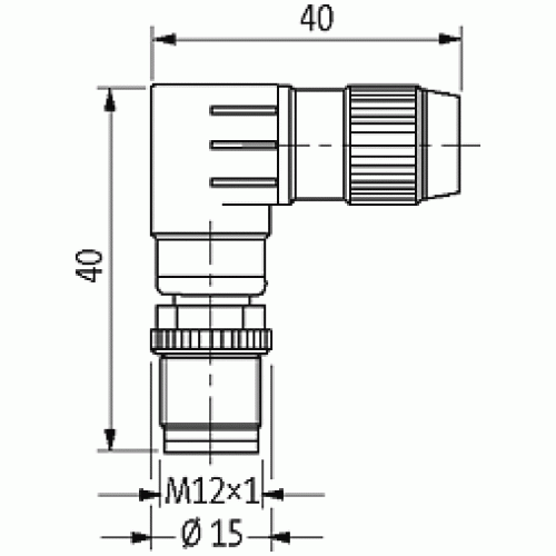 7356-12561-0000000 MOSA M12 male 90° field-wireable (IDC)
