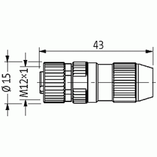 7000-12611-0000000 MOSA M12 FEMALE 0° FIELD-WIREABLE (IDC)