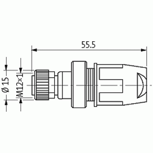 7000-12641-0000000 MOSA M12 FEMALE 0° FIELD-WIREABLE (IDC)