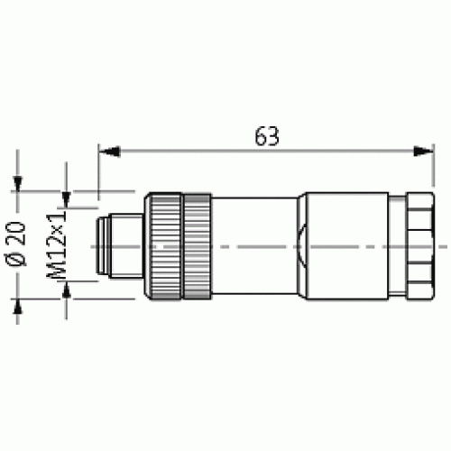 7000-12745-0000000 M12 MALE 0° FIELD-WIREABLE
