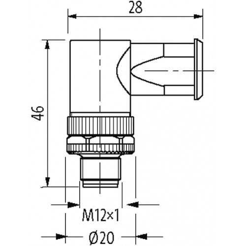 7000-12854-0000000 M12 male 90° self wireable screw term.