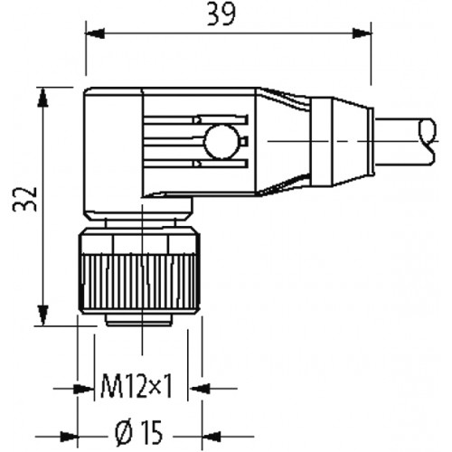 7999-12361-2180300 M12 female 90° A-cod. with cable