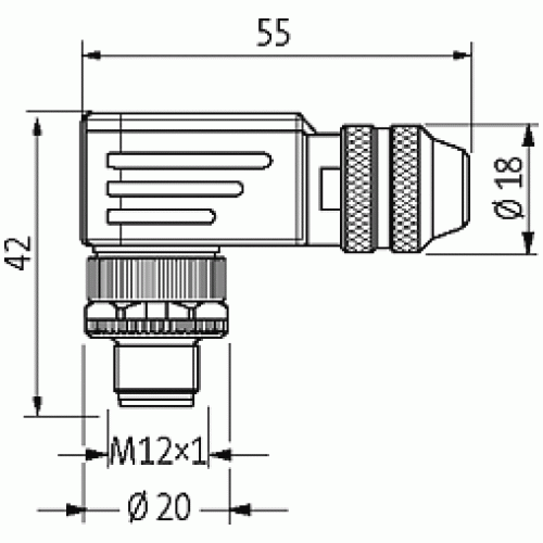 7000-13361-0000000 M12 MALE 90° SHIELDED WIREABLE SCREW TERM. 7000-13361-0000000 M12 MALE 90° SHIELDED WIREABLE SCREW TERM.