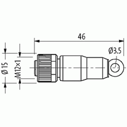 7000-13471-0000000 M12 FEMALE BUS TERMINATING PLUG FOR DEVICENET