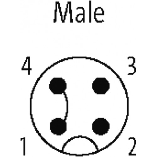 7000-13483-0000000 M12 MALE 0° CODING PLUG JUMPER 1-4