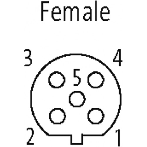 7014-14381-2150500 M12 female 0° B-cod. with cable F&B