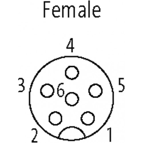 7000-15101-1380300 M12 female 0° with cable