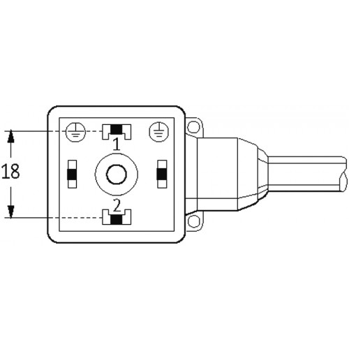 7080-18021-R262000 MSUD valve plug A-18mm with cable
