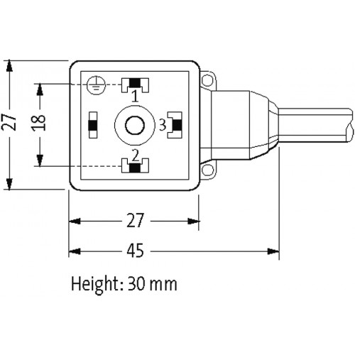 7080-18111-R271000 MSUD valve plug A-18mm with cable