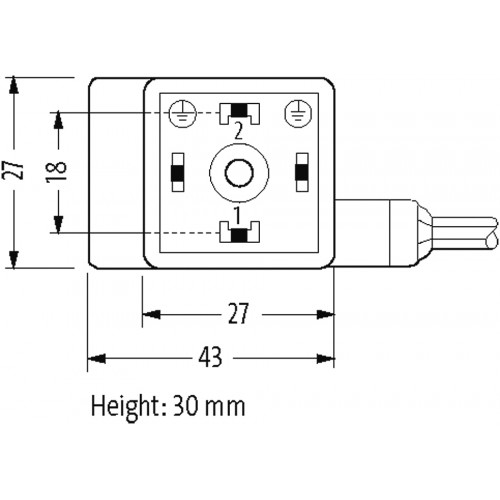 7000-18211-2160250 MSUD valve plug A-18mm with cable 7000-18211-2160250 MSUD valve plug A-18mm with cable