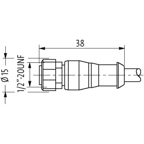7000-20111-6262500 M12 female 0° C-cod. Dual-Keyway with cable