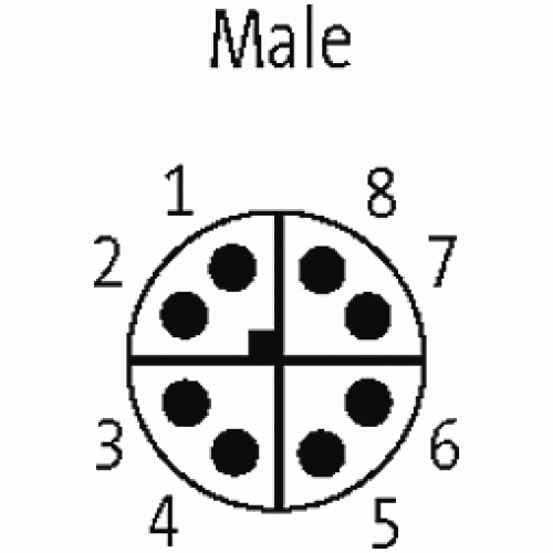 7000-21101-0000000 MOSA M12 male 0° X coded (IDC)