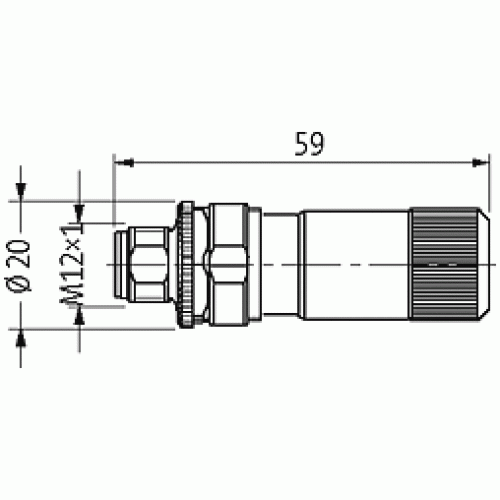7000-21101-0000000 MOSA M12 male 0° X coded (IDC)