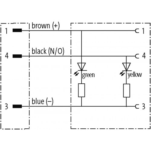 7001-40641-6300100 M12 male 0° / M8 female 90° LED