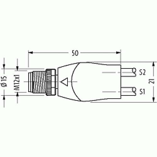 7999-40701-7640030 Y-Distributor M12 male / M12 female 0°