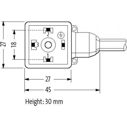 7000-18112-6172000 MSUD valve plug A-18mm with cable
