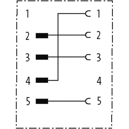 7000-41243-0000000 adaptor M12 male/ M12 female 4p.