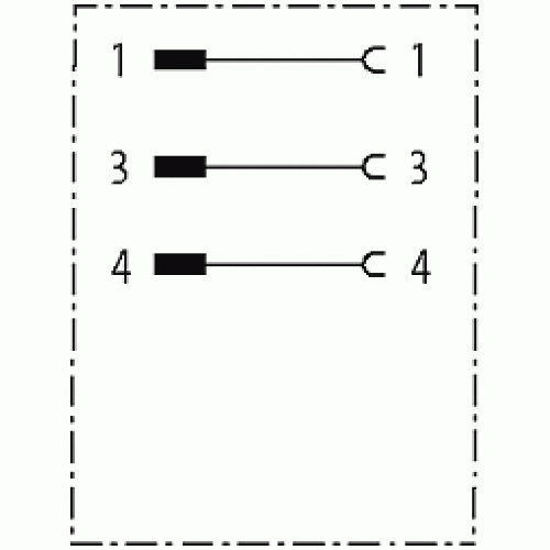 7000-42201-0000000 ADAPTOR M12 MALE/ M8 FEMALE 3 POLE CONF. 1,3,4