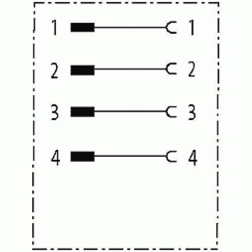 7005-42211-0000000 adaptor M12 male/ M8 female 4p. conf. 1,2,3,4 Lite