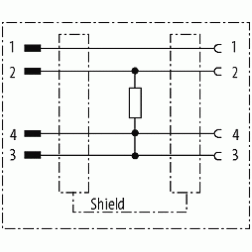 7000-42251-0000000 ADAPTOR M12 MALE/ M12 FEMALE 4 POLESHIELDED, I TO U