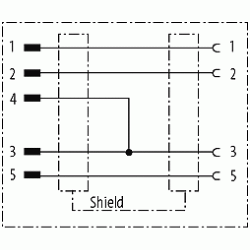 7000-42261-0000000 ADAPTOR M12 MALE 5 POLE/ M12 FEMALE 4 POLE SHIELDED