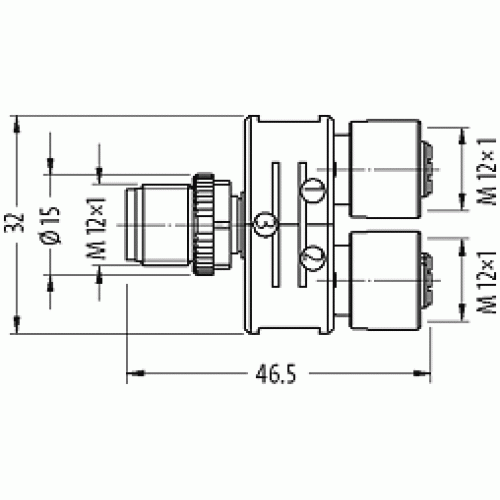 7000-42731-0000000 T-COUPLER SLIMLINE SHIELDED M12 MALE/ 2XM12 FEMALE 7000-42731-0000000 T-COUPLER SLIMLINE SHIELDED M12 MALE/ 2XM12 FEMALE