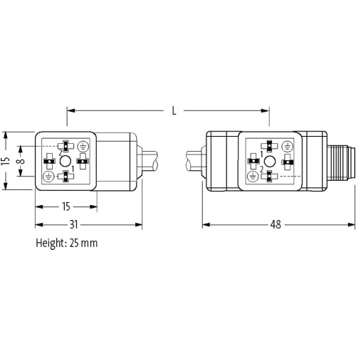 7000-89221-6260000 M8 MALE ON REAR / MSUD DOUBLE VALVE PLUG FORM C 8MM 7000-89221-6260000 M8 MALE ON REAR / MSUD DOUBLE VALVE PLUG FORM C 8MM