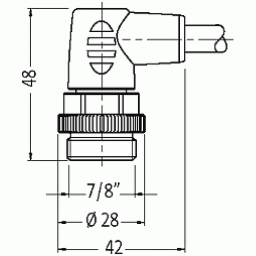 7000-50051-9650030 7/8'' male 90° / 7/8'' female 90°