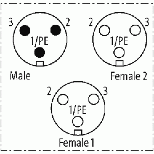 7000-50071-0000000 T coupler 7/8" male / 2x 7/8" female 3p 7000-50071-0000000 T coupler 7/8" male / 2x 7/8" female 3p