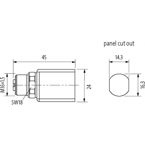 7000-51531-0000000 adaptor M12 female x-cod. / RJ45 male 0° Gigabit