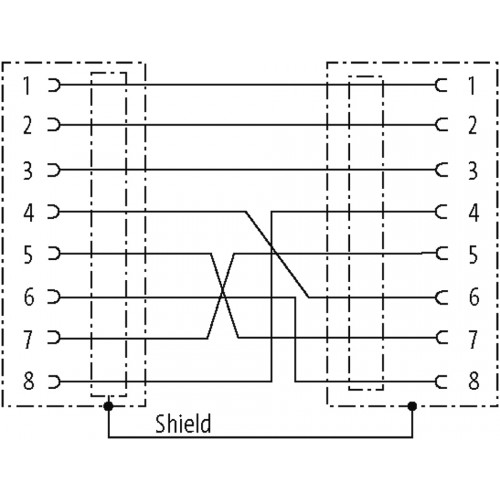 7000-51531-0000000 adaptor M12 female x-cod. / RJ45 male 0° Gigabit