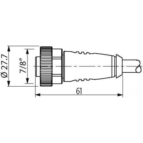 7000-78021-9653000 7/8'' female 0° with cable 7000-78021-9653000 7/8'' female 0° with cable