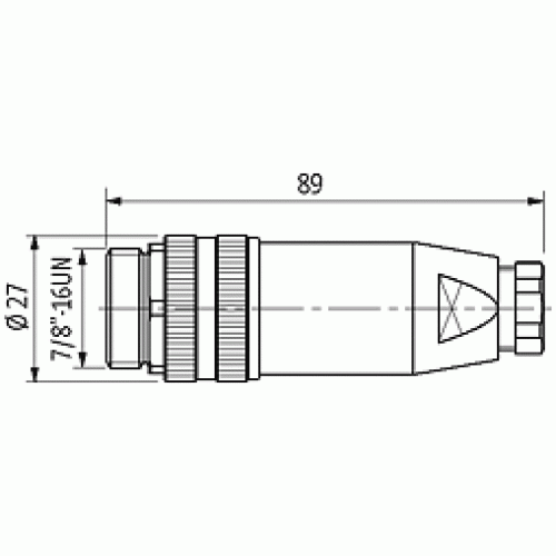 7000-78071-0000000 7/8" male 0° field-wireable 7000-78071-0000000 7/8" male 0° field-wireable