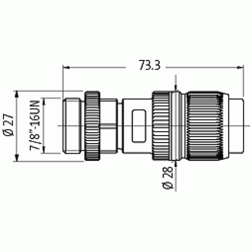7002-78091-0000000 MOSA 7/8'' MALE 0° FIELD-WIREABLE (IDC) V2A