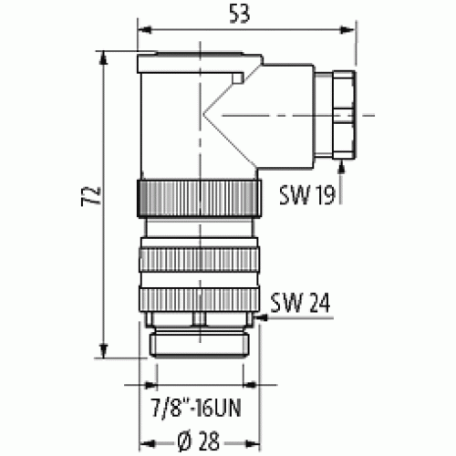 7000-78151-0000000 7/8" male 90° field-wireable 7000-78151-0000000 7/8" male 90° field-wireable